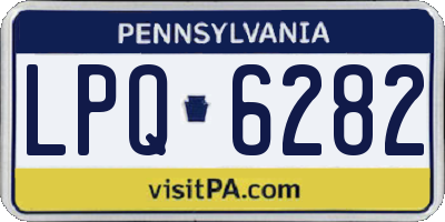PA license plate LPQ6282