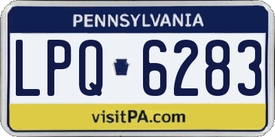 PA license plate LPQ6283