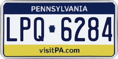 PA license plate LPQ6284
