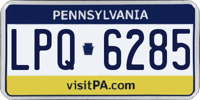 PA license plate LPQ6285