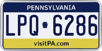 PA license plate LPQ6286