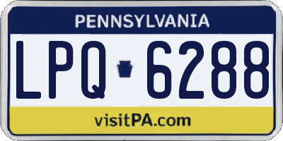 PA license plate LPQ6288
