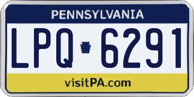 PA license plate LPQ6291