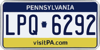 PA license plate LPQ6292