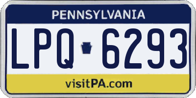 PA license plate LPQ6293