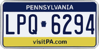 PA license plate LPQ6294