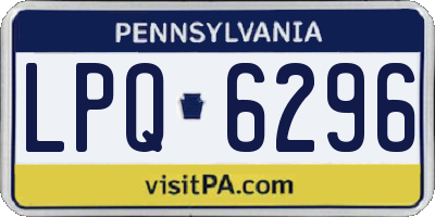 PA license plate LPQ6296