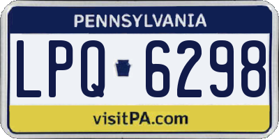 PA license plate LPQ6298