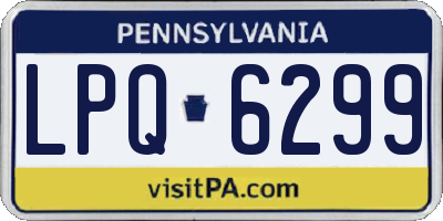 PA license plate LPQ6299