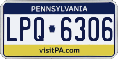 PA license plate LPQ6306