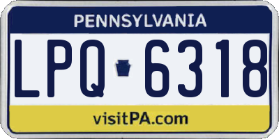 PA license plate LPQ6318