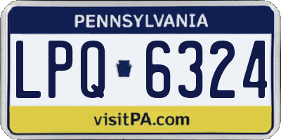 PA license plate LPQ6324