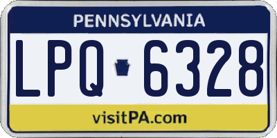 PA license plate LPQ6328