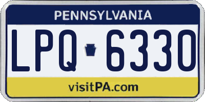 PA license plate LPQ6330