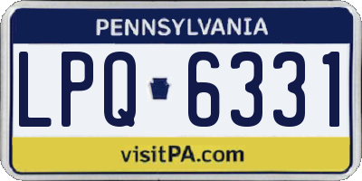 PA license plate LPQ6331