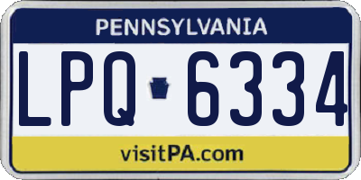 PA license plate LPQ6334