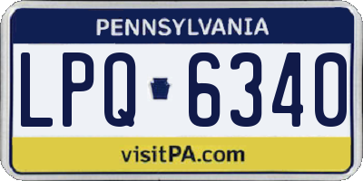 PA license plate LPQ6340