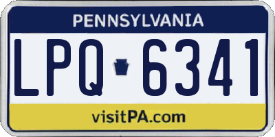 PA license plate LPQ6341
