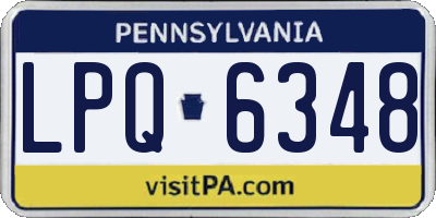 PA license plate LPQ6348