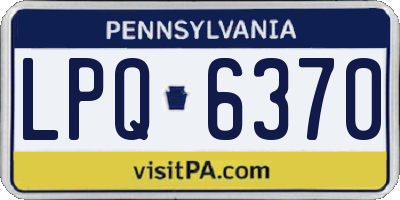PA license plate LPQ6370