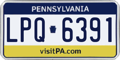 PA license plate LPQ6391