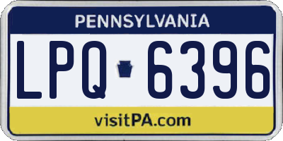PA license plate LPQ6396