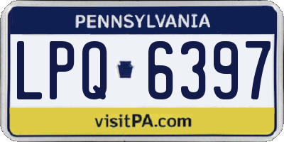 PA license plate LPQ6397