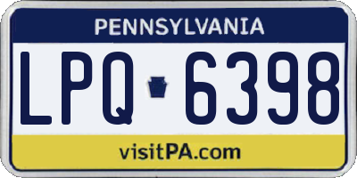 PA license plate LPQ6398