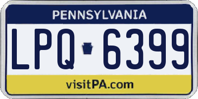 PA license plate LPQ6399