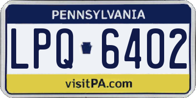 PA license plate LPQ6402