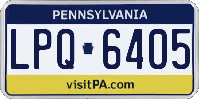 PA license plate LPQ6405
