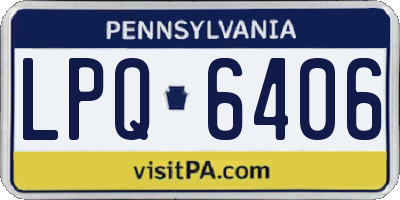 PA license plate LPQ6406