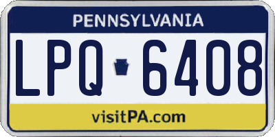 PA license plate LPQ6408
