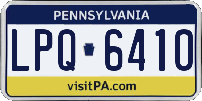 PA license plate LPQ6410