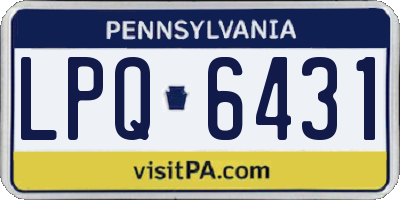PA license plate LPQ6431