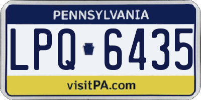 PA license plate LPQ6435
