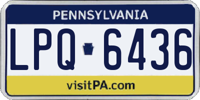 PA license plate LPQ6436