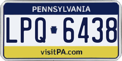 PA license plate LPQ6438