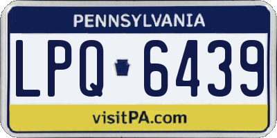 PA license plate LPQ6439