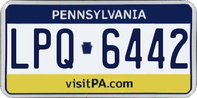 PA license plate LPQ6442