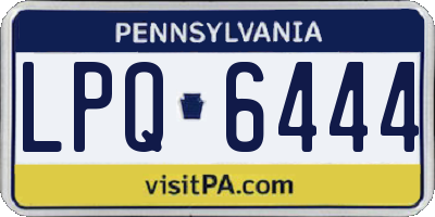 PA license plate LPQ6444