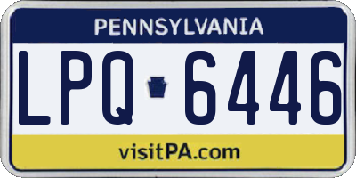 PA license plate LPQ6446