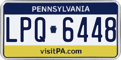 PA license plate LPQ6448