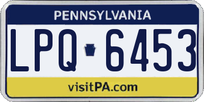 PA license plate LPQ6453
