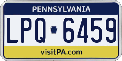 PA license plate LPQ6459
