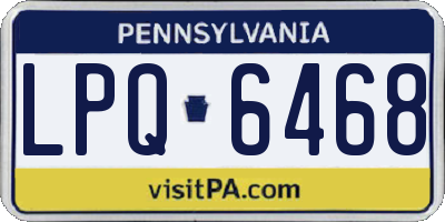 PA license plate LPQ6468