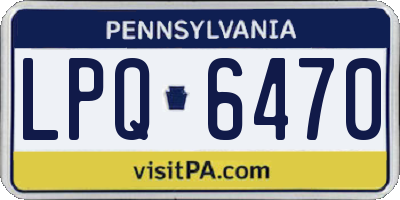 PA license plate LPQ6470