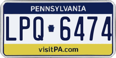 PA license plate LPQ6474