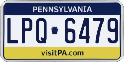 PA license plate LPQ6479