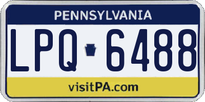 PA license plate LPQ6488